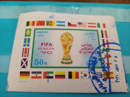 EGYPT 1990 ,WORLD CUP FOOTBALL CHAMPIONSHIP ; ITALY , VF - Gebruikt