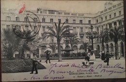 Cpa, Barcelona, Plaza Real, éd Hauser Y Menet, écrite En 1907 (08 04) - Barcelona