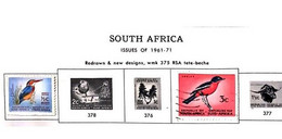 A) 1961, SOUTH AFRICA, REDROWN & NEW DESIGNS AND RSA WATER BRAND: MARTIN PIGMEO AFRICANO, MELTING GOLD, CORAL TREE, RED - Ongebruikt
