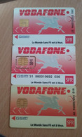 LOT 3 CARTES ANCIENNES GSM SIM VODAFONE B.E ET T.B.E !!! - Other & Unclassified