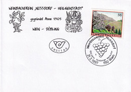 A8405 - ERSTTAG,WEINBAUVEREIN NUSSDORF FOUNDED IN 1905, REPUBLIK OESTERREICH AUSTRIA WIEN 1997 USED STAMP ON COVER - Briefe U. Dokumente