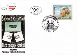 A8434- 75TH  ANNIVERSARY OF CARINTHIAN PLEBISCITE REPUBLIK OESTERREICH 1995 WIEN USED STAMP ON COVER - Storia Postale