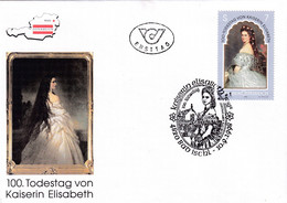 A8448- EMPRESS ELIZABETH OF AUSTRIA REPUBLIK OESTERREICH 1998 BAD ISCHL USED STAMP ON COVER - Lettres & Documents