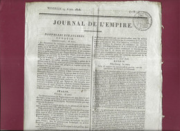 110621A - Document NAPOLEON Ier JOURNAL DE L'EMPIRE 29 Avril 1808 Nouvelles TURQUIE ITALIE RUSSIE ALLEMAGNE - 1800 - 1849