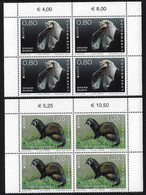 LUXEMBURGO /LUXEMBOURG / LUXEMBURG  -EUROPA 2021-"ENDANGERED NATIONAL WILDLIFE"- TWO BLOCS Of 4 STAMPS - SUP - MINT - 2021