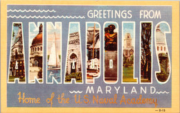 Maryland Annapolis Greetings From The Home Of The U S Naval Academy Dexter Press - Annapolis
