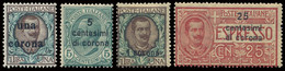 ITALY ITALIA DALMAZIA 1919-22 4 FRANCOBOLLI (Sass. 1, 2, 6, Esp. ) LINGUELLATI OFFERTA! - Dalmatie