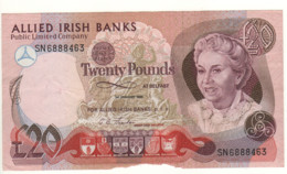 Northern  IRELAND  20 Pounds  P8c  (ALLIED IRISH BANKS  1st January 1990) - 20 Pounds