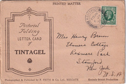 GRANDE-BRETAGNE 1936 ENVELOPPE DE WADEBRIDGE AVEC 6 CARTES POSTALES - Lettres & Documents