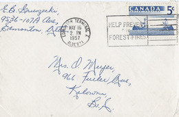 Canada Brief Uit 1957 Met 1 Zegel  (1892) - Andere & Zonder Classificatie