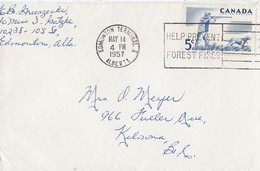 Canada Brief Uit 1957 Met 1 Zegel  (1893) - Other & Unclassified