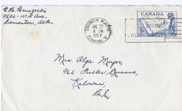 Canada Brief Uit 1957 Met 1 Zegel  (1900) - Other & Unclassified