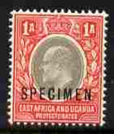 Kenya, Uganda & Tanganyika 1903-04 KE7 Crown CA 1a Overprinted SPECIMEN Fresh With Gum SG 2s (only About 750 Produced) - Andere & Zonder Classificatie