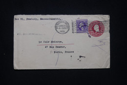 ETATS UNIS - Entier Postal + Complément De Peabody En 1922 Pour La France - L 100269 - 1921-40