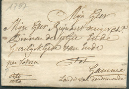 LAC De GAND le 25 Avril 1757 + Manuscrit 'par Lokeren'  vers Land Van Dendermonde + manuscrit 'Cito Cito'  (Exprès) .. - 1714-1794 (Austrian Netherlands)