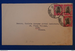 I 9 AUSTRALIE BELLE LETTRE 1933 JOHANESBURG POUR LYON FRANCE +BANDE DE 3 TIMBRES + AFFRANCH. PLAISANT - Covers & Documents