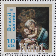 C 659 Brazil Stamp Christmas Religion Art 1969 - Andere & Zonder Classificatie