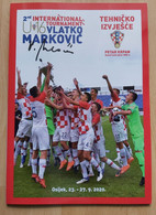 FOOTBALL MATCH PROGRAM  Osijek 23. - 27.9.2020 Technical Report, Croatia Football Nacional Team Under 16 - Books