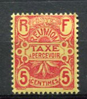 REUN Yv. TAXE N° 6  *  5c Cote  1,1  Euro BE   2 Scans - Timbres-taxe