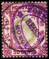 1904-1907. HONG KONG. Edward VII 50 CENTS. Interesting Cancel. (Michel 85) - JF420555 - Neufs