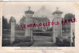 86- MONTS SUR GUESNES - CHATEAU DE PURNON  LA GRILLE D' HONNEUR SUR LE PARC NORD EST ET SUR LA FORET DE SCEVOLE - VIENNE - Monts Sur Guesnes