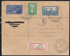 NORWAY (1941) Scenes From Snorri Sturluson Works. Pair Of FDC Registered Letters. Scott Nos 240-5. - Cartes-maximum (CM)