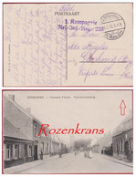 Bataillon Allemand Feldpostkarte Briefstempel 1916 Zonnebeke Chaussee D'Ypres Yperschesteenweg Geanimeerd (kreukje) - Zonnebeke