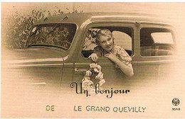 76 UN BONJOUR  DE LE  GRAND  QUEVILLY   CPM  TBE   75 - Le Grand-quevilly