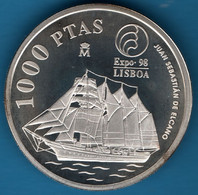 ESPANA 1000 PESETAS 1998 KM# 1000  	Argent 925‰ SILVER PROOF JUAN SEBASTIÁN DE ELCANO EXPO· 98 LISBOA - 1 000 Pesetas