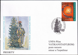 UNO WIEN 2000 Sonderflugpost Weihnachten 2000 Wien - Vatikanstadt Brief - Brieven En Documenten