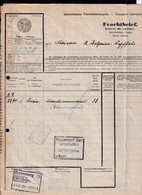 DDZ 290 --  CANTONS DE L'EST - Document De Transport Allemand - CRONENBERG 1928 Via MONTZEN Factage Vers ROESELARE - Other & Unclassified