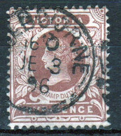 Australia 1890 Queen Victoria 5d Stamp Duty Revenue Fiscally Cancelled In Good Condition. - Fiscale Zegels