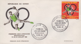 Enveloppe  FDC  1er  Jour   CONGO     Premiers  Jeux  Africains   BRAZZAVILLE    1965 - FDC