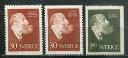 Schweden Sweden Sverige Mi# 461-2C/D Postfrisch/MNH - Literature, Poet - Ungebraucht