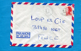 MARCOPHILIE-MAYOTTE- -lettre >Françe Cad-MAMOUDZOU-1987-Marianne 2.20frs - Covers & Documents
