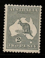 Australia SG 3  1913 First Watermark Kangaroo,2d Grey,Mint Never Hinged, - Mint Stamps