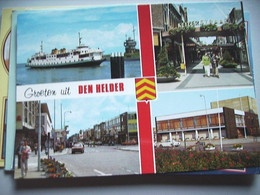 Nederland Holland Pays Bas Den Helder Met Veerboot En Winkelstraat - Den Helder