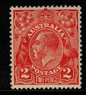 Australia SG 99a  1930  King George V SMW Perf 13.5 X 12.5, 2d Golden Scarlet ,Mint Hinged - Neufs