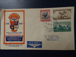 NOUVELLE ZÉLANDE - Enveloppe Souvenir Du Centenaire En 1956 Pour La France - Storia Postale