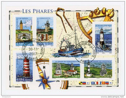 FRANCE 2007 Bloc Feuillet N° 114 OBLITERE AVEC GOMME - Les Phares  Superbes Cachets Ronds Sce Philat PARIS - Afgestempeld