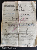 Document De La H. S. D. G LA PLTA LINIE Sur Le Paquebot CAP VILANO Destinations BUENOS Aires 1912 - Monde