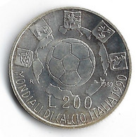 ITALIA - MONDIALI DI CALCIO ITALIA '90 - SENZA ASTUCCIO - 200 + 500 LIRE ARGENTO FDC - DITTICO - Set Fior Di Conio