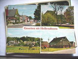 Nederland Holland Pays Bas Hellendoorn Met Kerk, Huizen En Boerderij - Hellendoorn