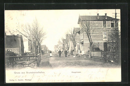 AK Brunsbüttelhafen, Zwei Polizisten Auf Der Koogstrasse - Brunsbüttel