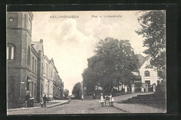 AK Kellinghusen, Post Und Blick In Die Lindenstrasse - Kellinghusen