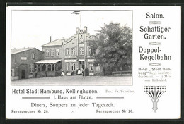 AK Kellinghusen, Hotel Stadt Hamburg Mit Kegelbahn - Kellinghusen