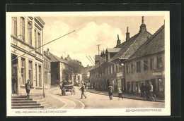 AK Kiel-Neumühlen-Dietrichsdorf, Blick Entlang Der Schönbergerstrasse - Schoenberg