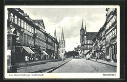 AK Duderstadt, Marktstrasse Mit Geschäften Und Apotheke - Duderstadt