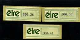 IRELAND/EIRE - 1990  AMIEL AUTOMATIC LABELS SET  MINT NH - Frankeervignetten (Frama)