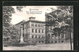 AK Buxtehude, Kgl. Baugewerkschule Und Kriegerdenkmal - Buxtehude